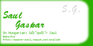 saul gaspar business card